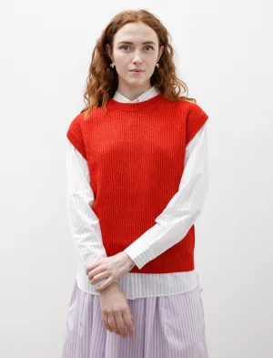 Washi Paper Gilet Red