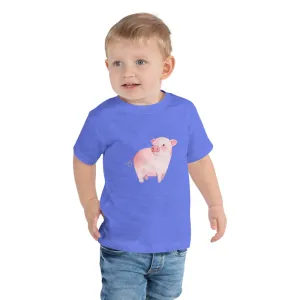 Watercolor Piglet Toddler Short Sleeve Tee