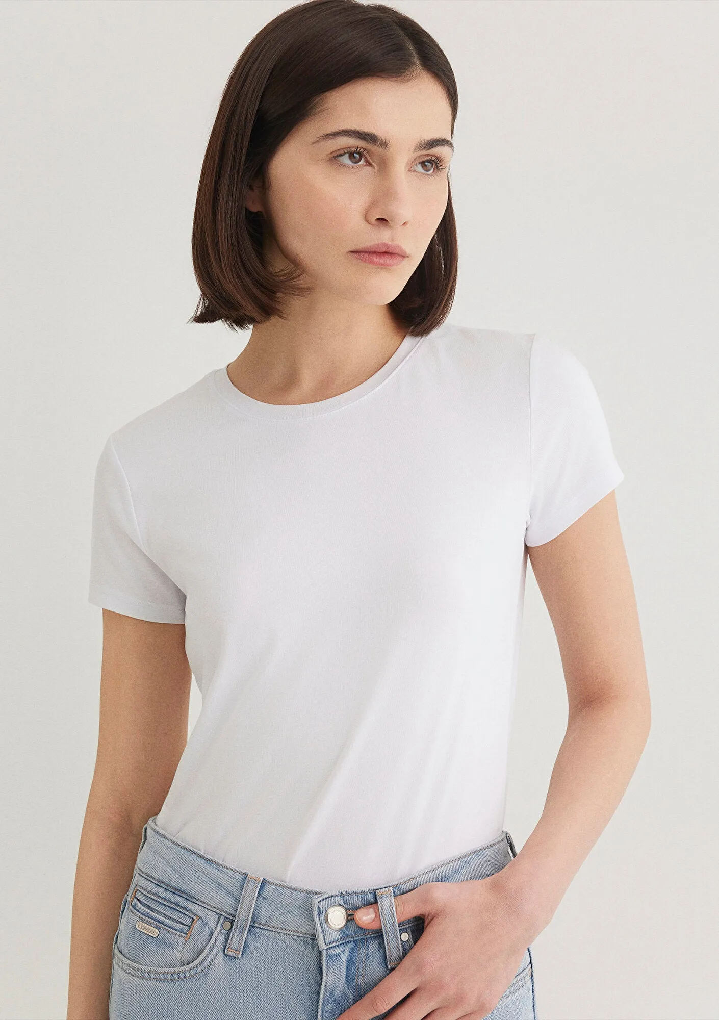 White Basic T-shirt
