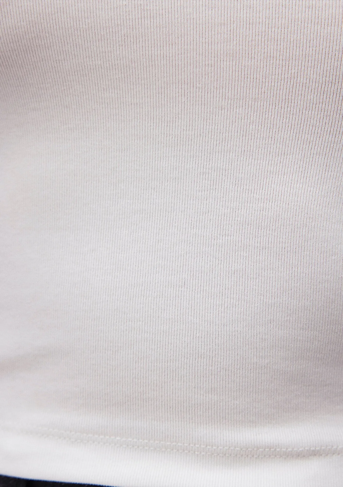 White Long Sleeve Crop Basic T-Shirt