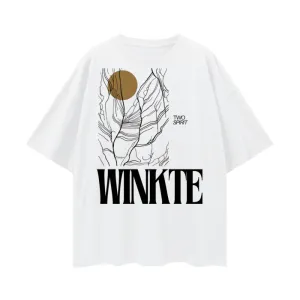 Winkte T-Shirt Lakota Pride Graphic Streetwear Style on Front of White Oversize Deep Drop Shoulder Tee - 190 GSM