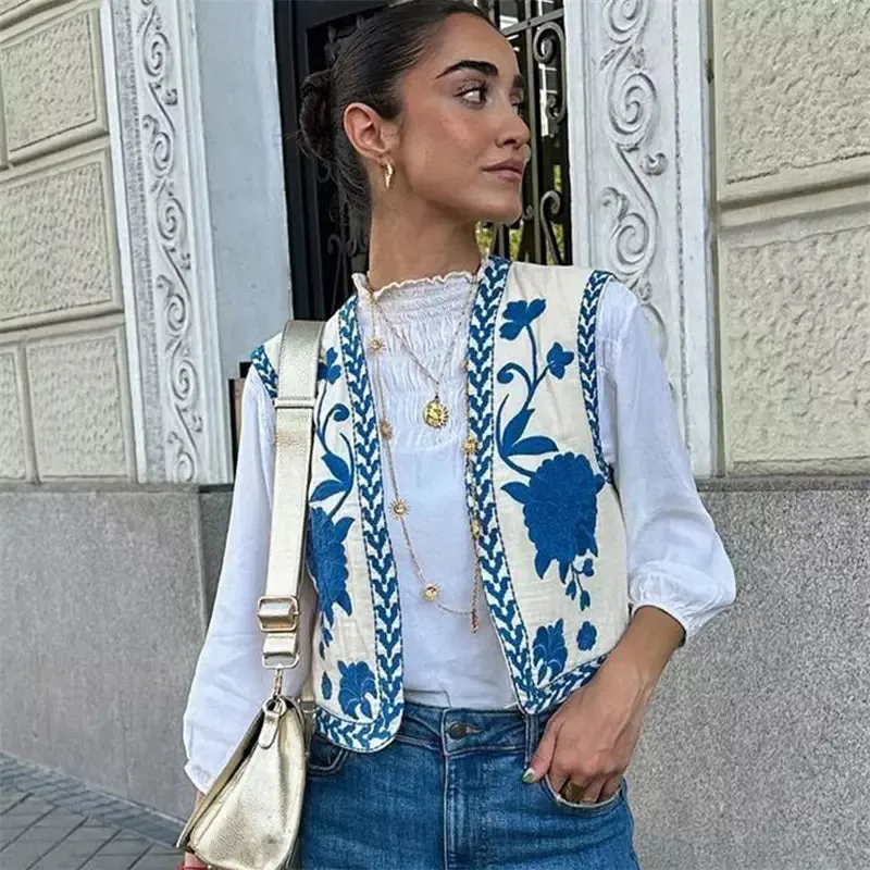 Women's Cotton Waistcoat Casual Summer Style