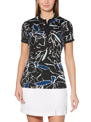 Womens Ribbon Floral Print Shirt