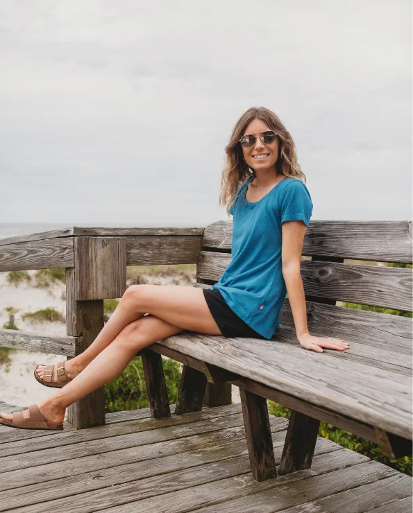 Women's Soft Supima Cotton Short Sleeve Everyday Comfy Crew Tee | Charcoal