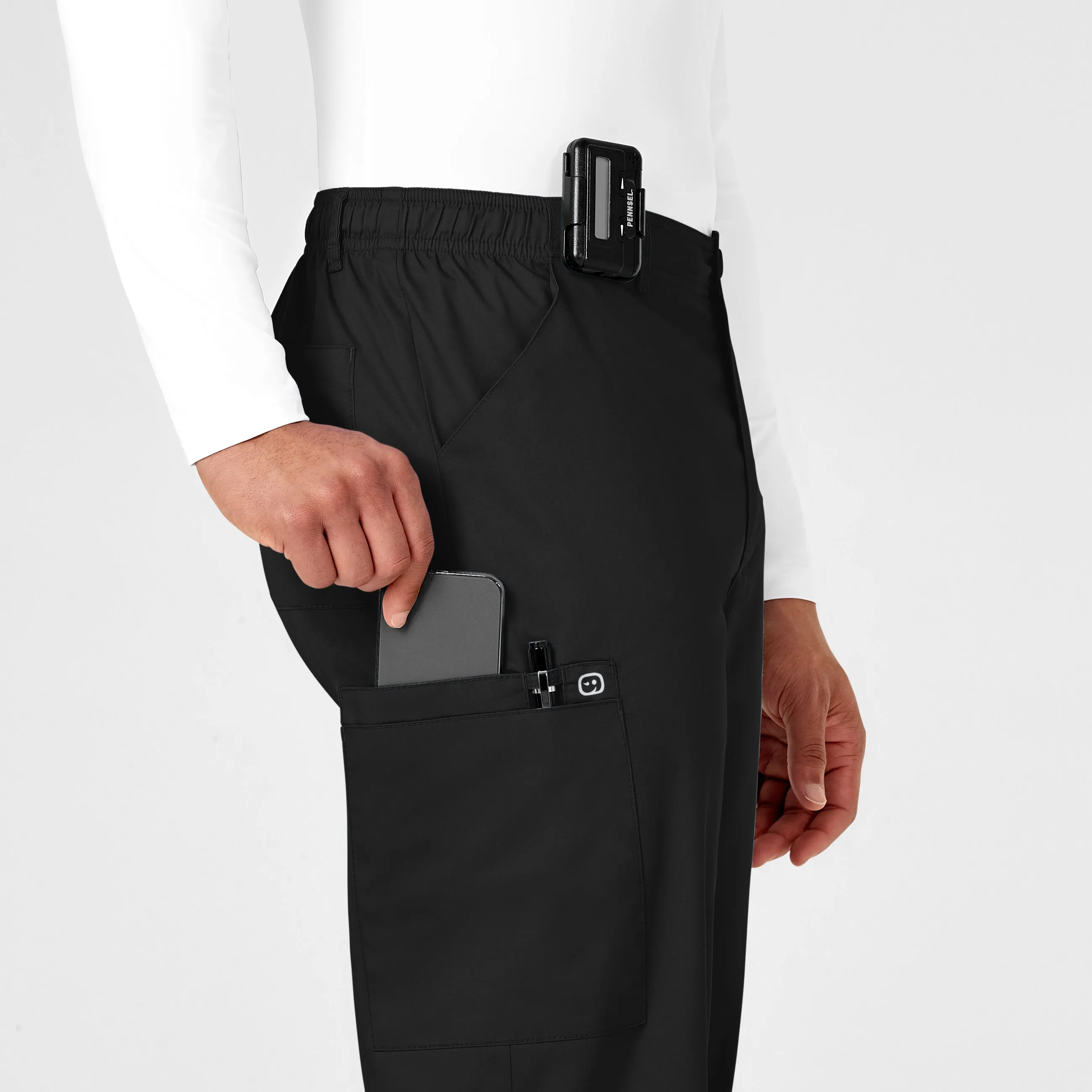 WonderWORK 503 Men's Cargo Scrub Pants Black