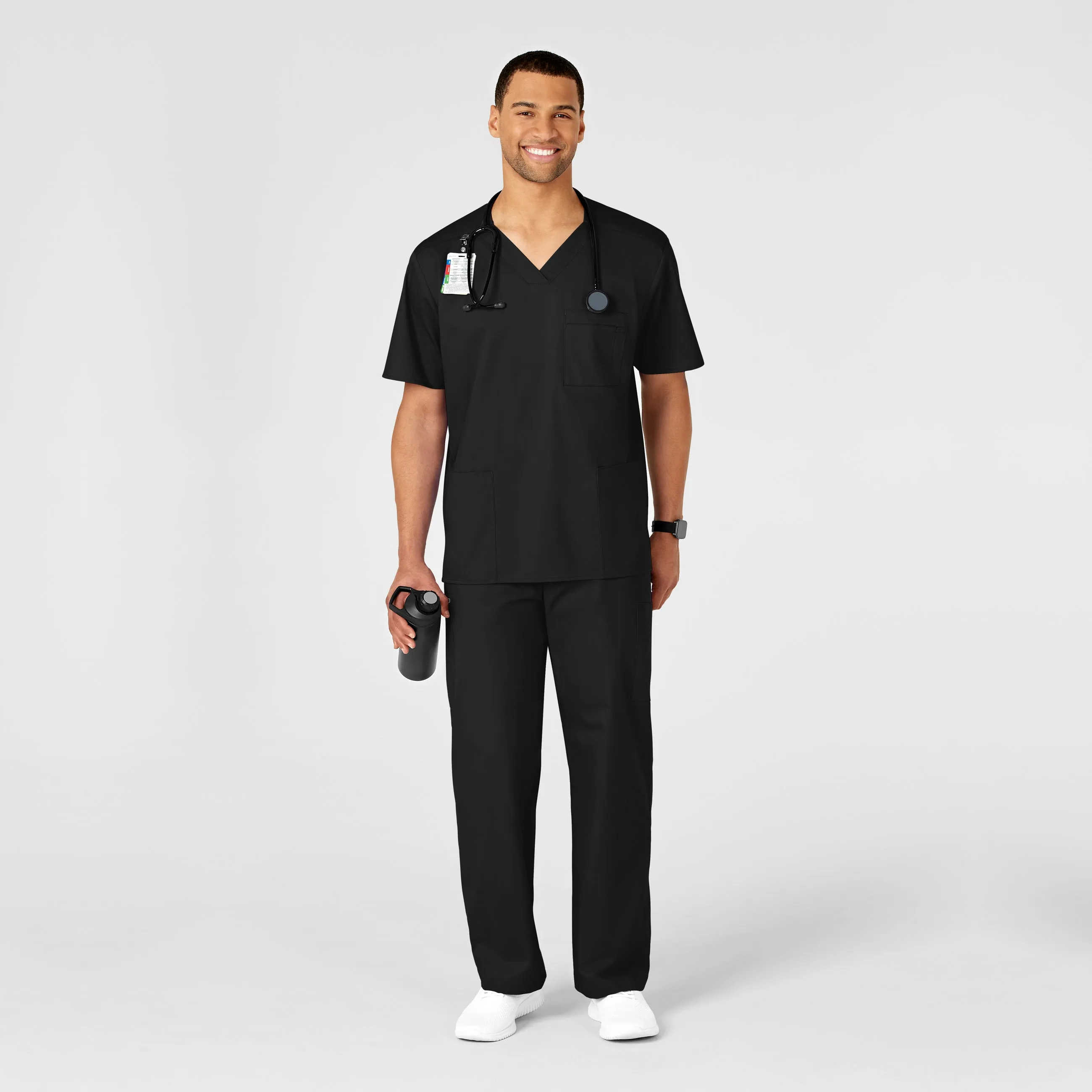 WonderWORK 503 Men's Cargo Scrub Pants Black