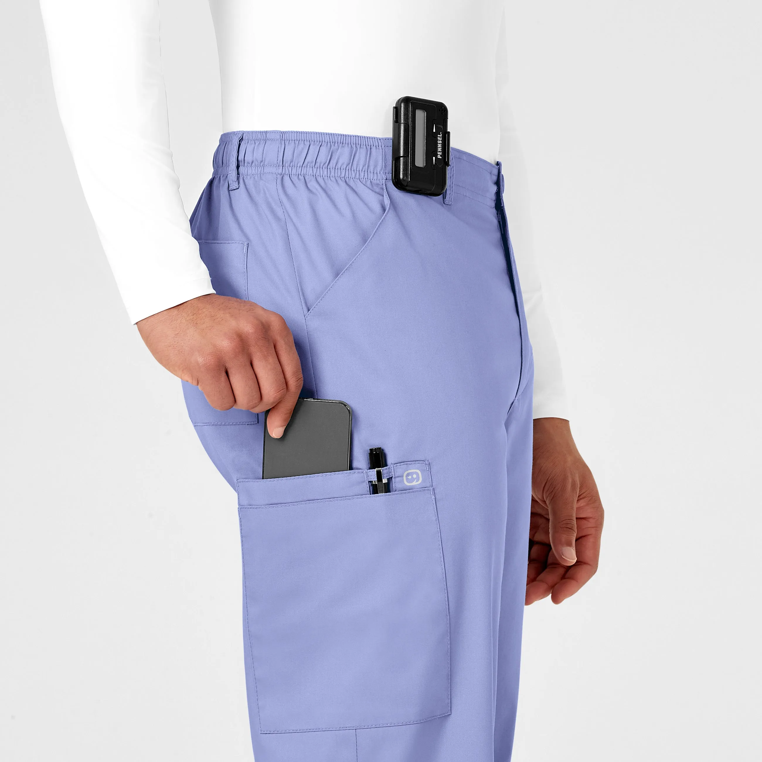 WonderWORK 503 Men's Cargo Scrub Pants Ceil Blue