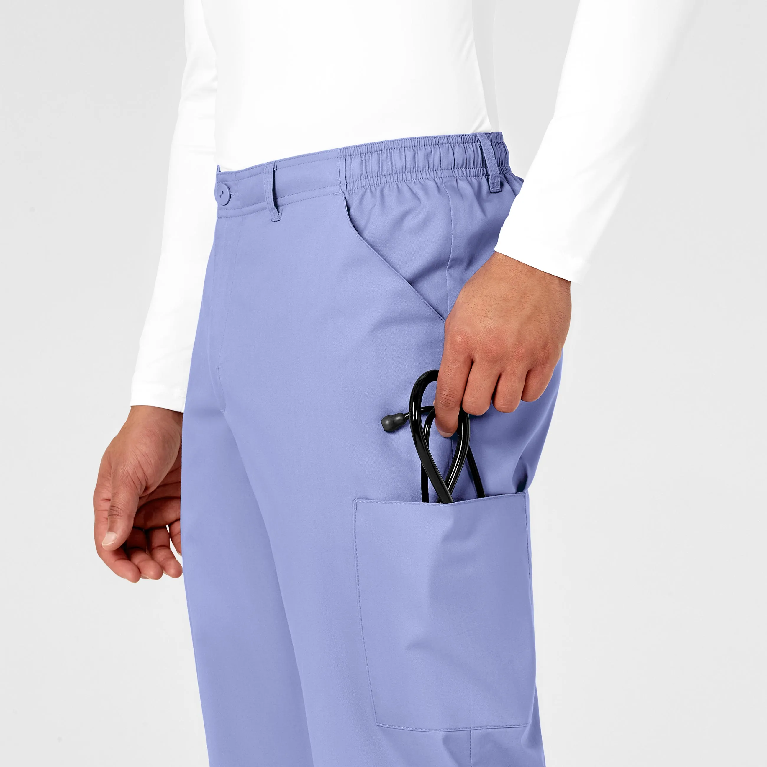 WonderWORK 503 Men's Cargo Scrub Pants Ceil Blue
