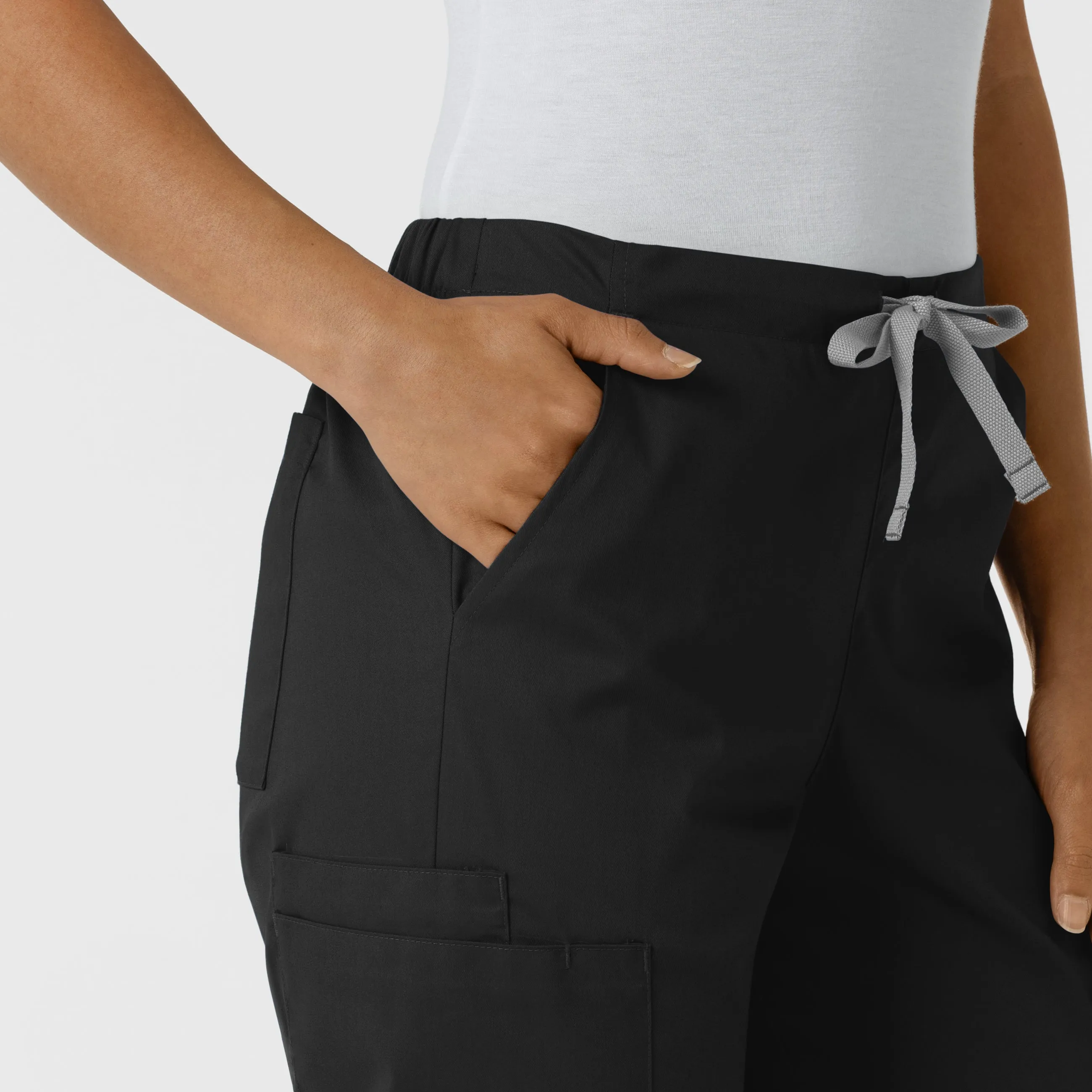 WonderWORK 506 Cargo Jogger Scrub Pants Black