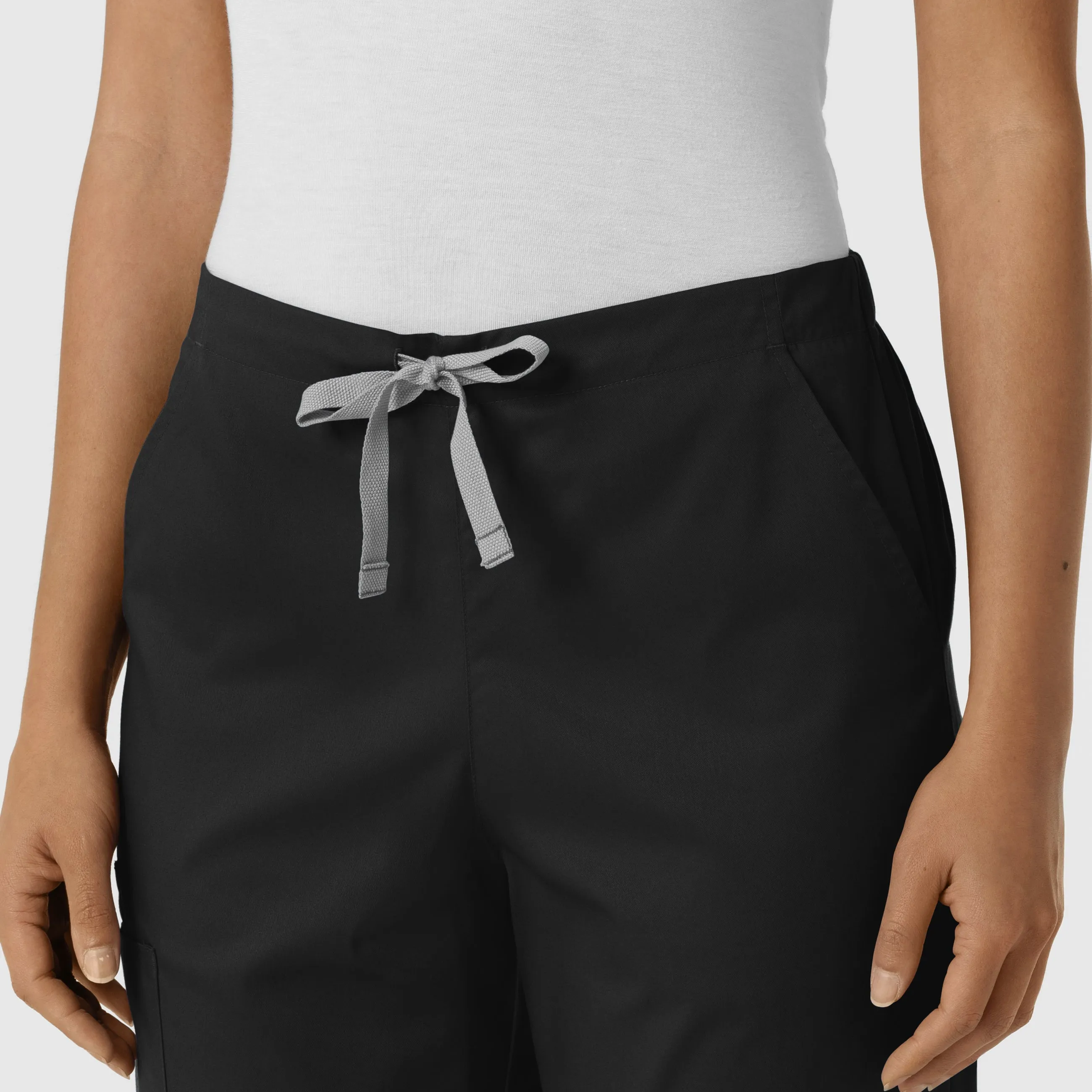 WonderWORK 506 Cargo Jogger Scrub Pants Black