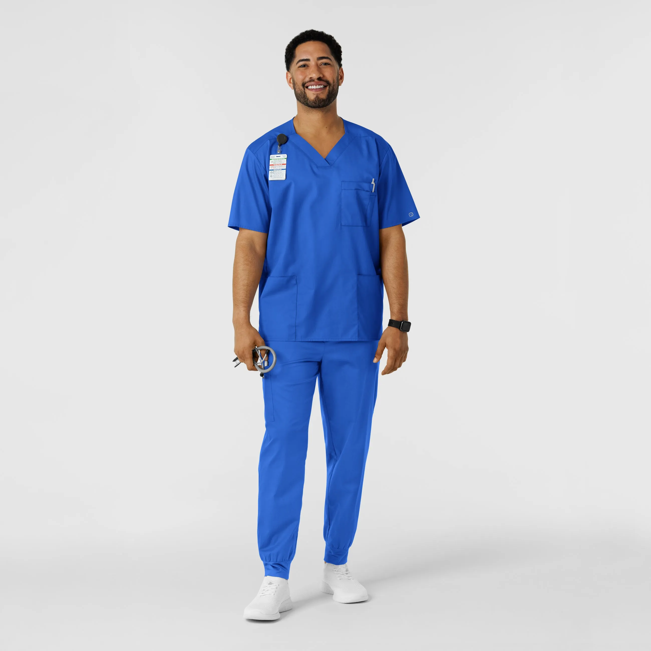 WonderWORK 507 Men's Cargo Jogger Scrub Pants Royal