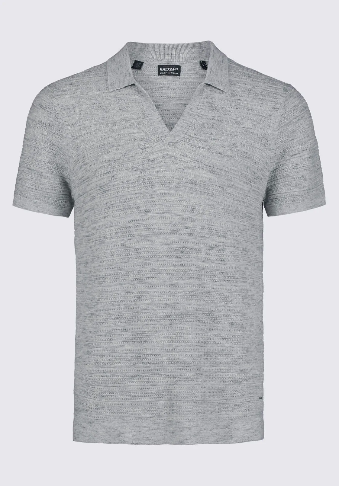 Woopy Men's Short Sleeve Polo in Heather Grey - BM24361
