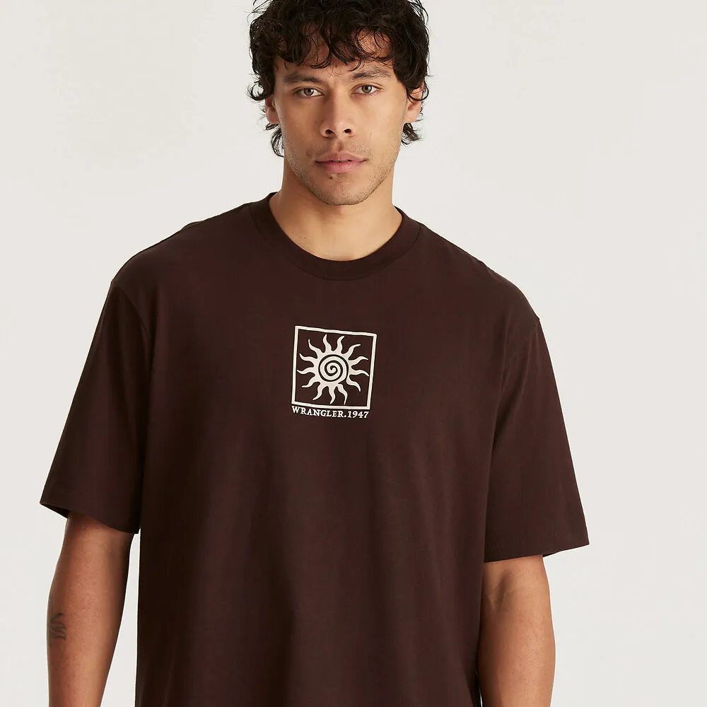 WRANGLER SUN SPIRAL SLACKER TEE WONDERWOOD