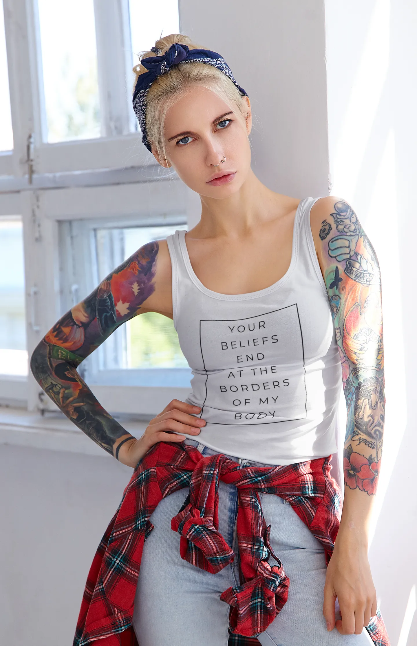 Your Beliefs End At The Borders Of My Body Tank Top