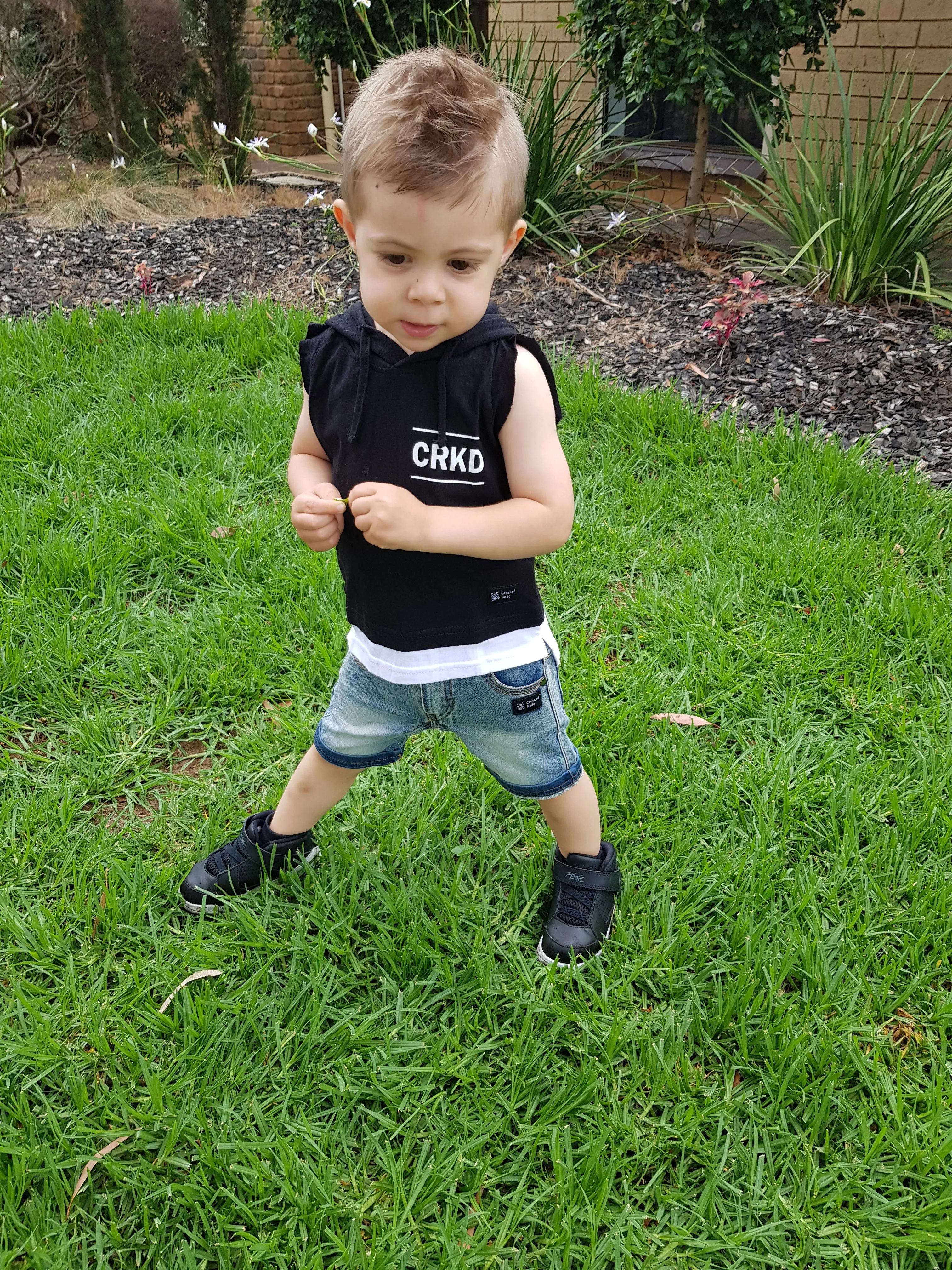 Zac Hooded Tank in Black (Handmade in Aus)